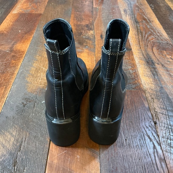 Michael Kors Keisha Black Leather and Textile Ankle Booties Size 8 - Picture 5 of 13